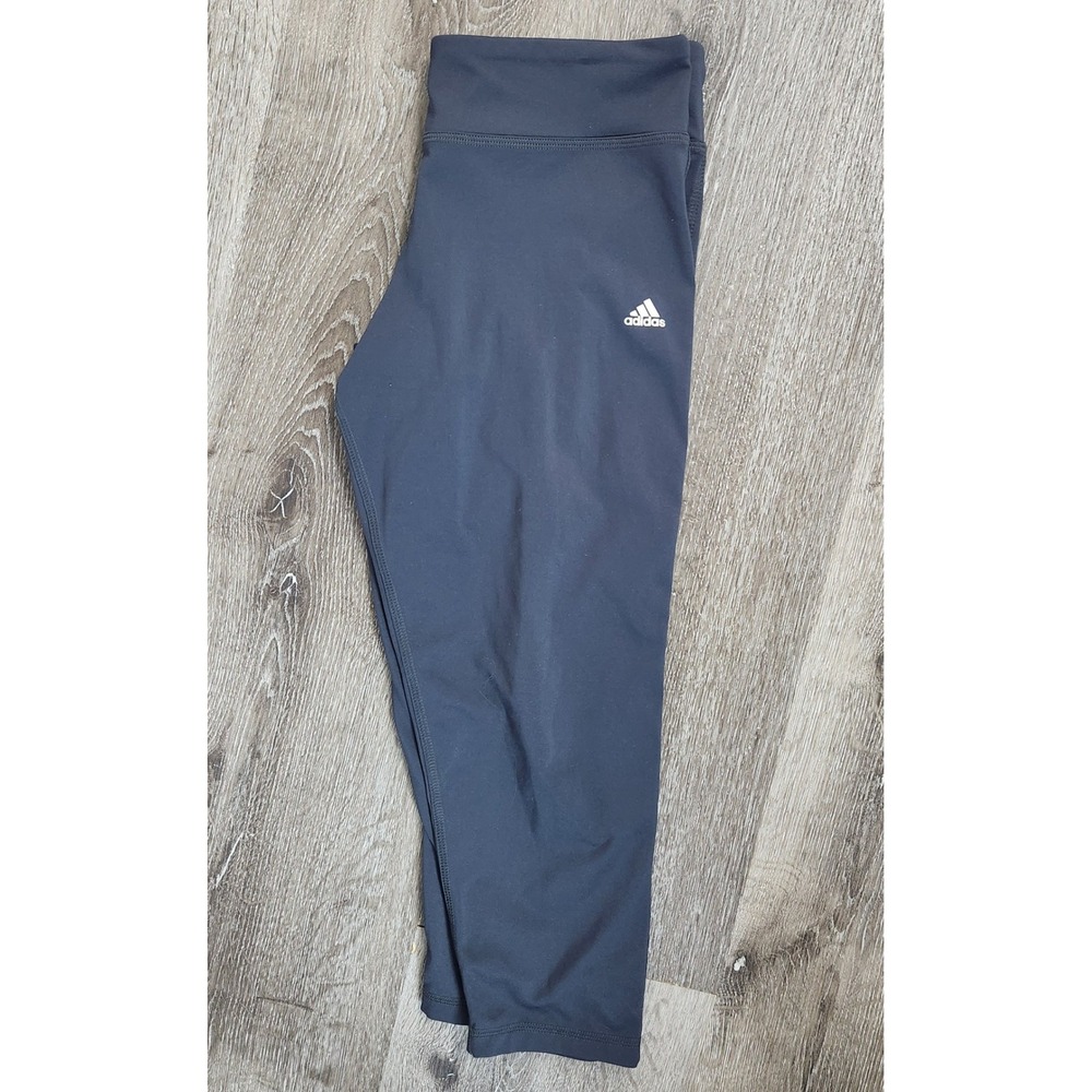 Adidas Climalite Womens Gray Cropped Leggings Capri Athletic Pants Size Medium